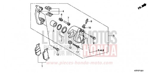 REAR BRAKE CALIPER SH150C de 2012
